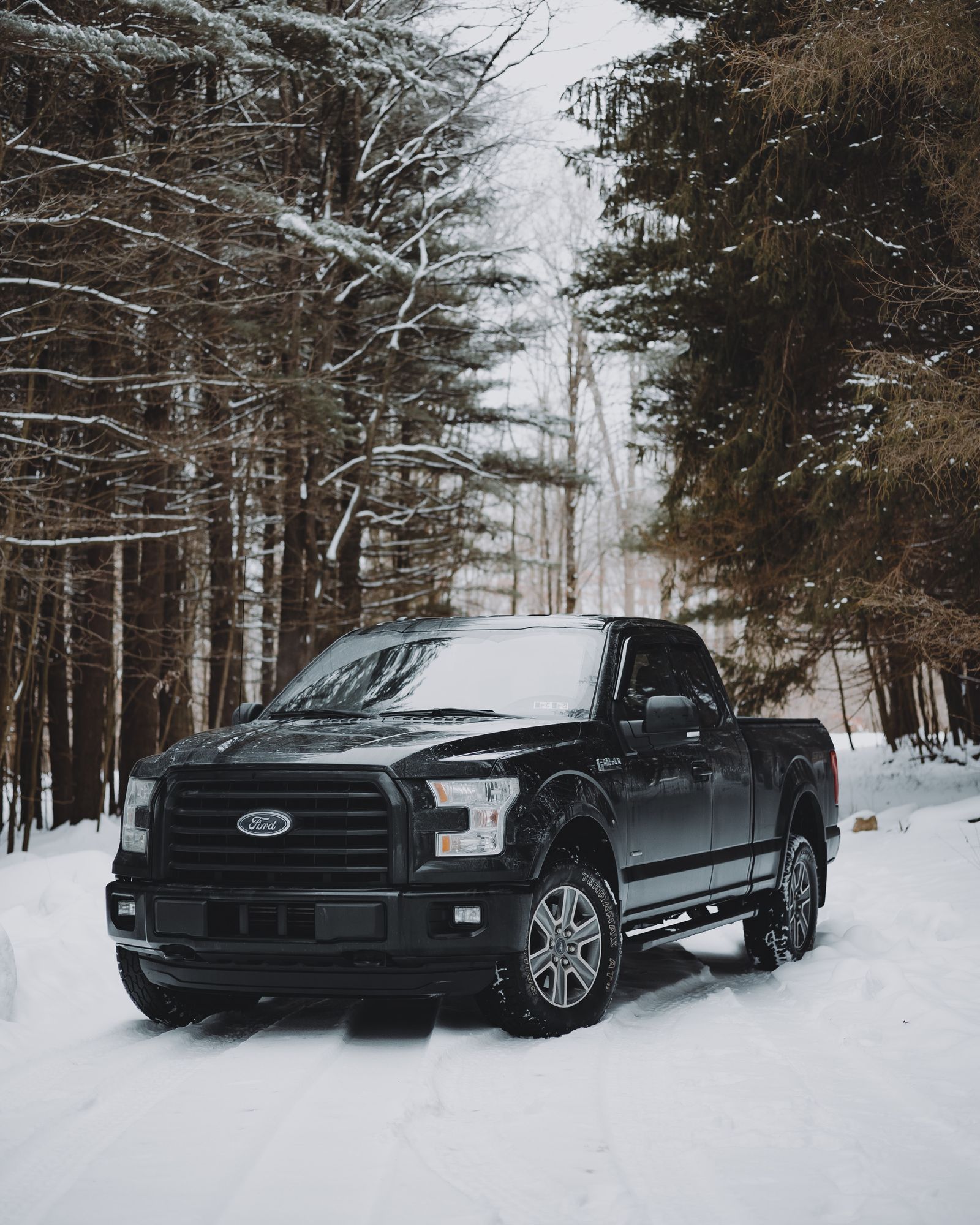 Vehicle in winter weather — East Texas conditions.